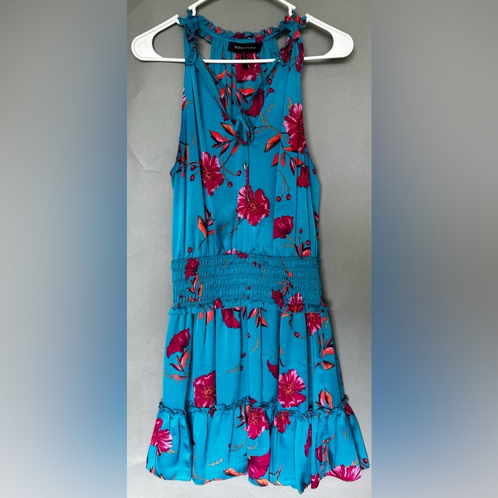 BCBGMAXAZRIA Smocked Mini Dress